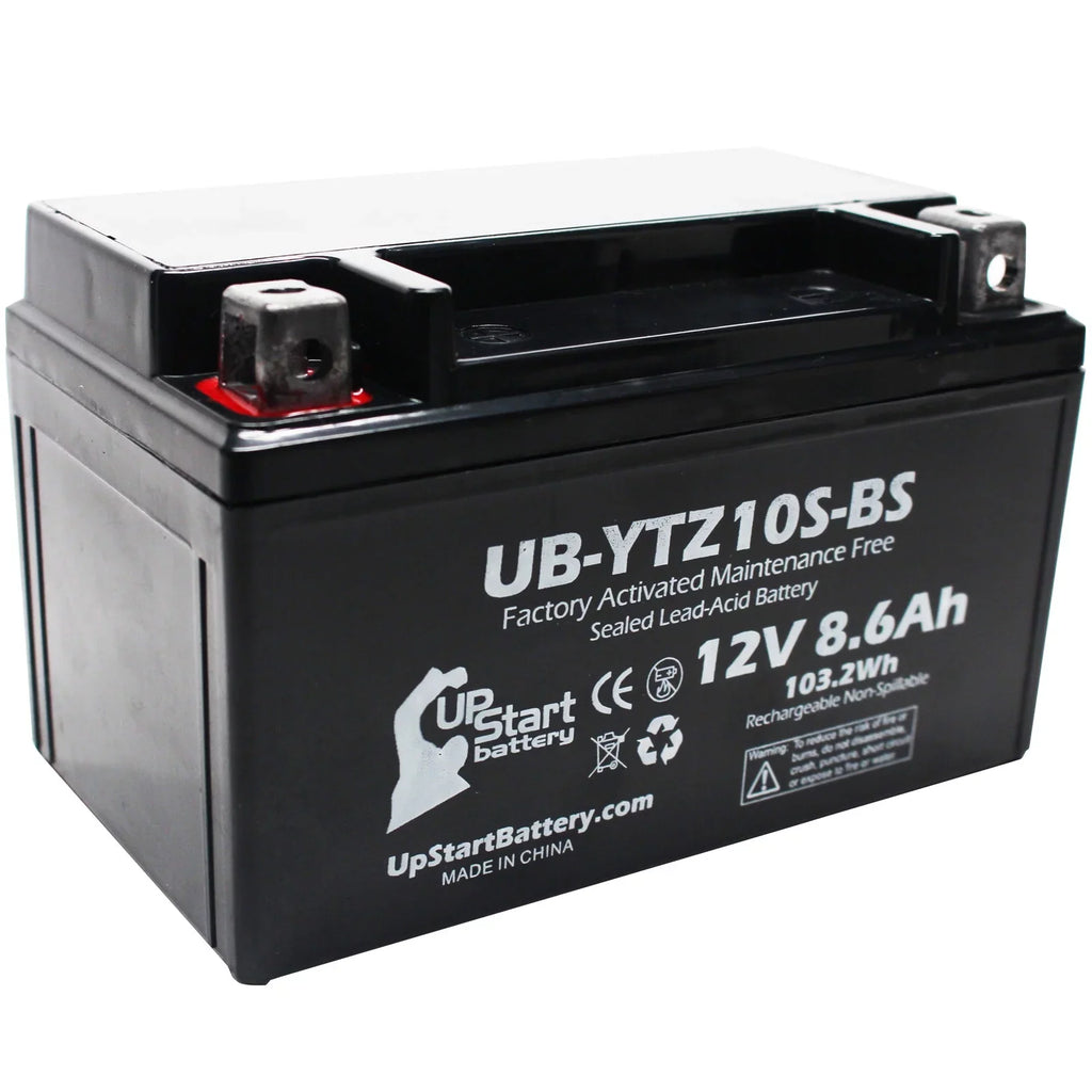 4-Pack UpStart Battery Replacement for 2010 Yamaha YZF-R1 1000CC Factory Activated, Maintenance Free, Motorcycle Battery - 12V, 8.6Ah, UB-YTZ10S-BS