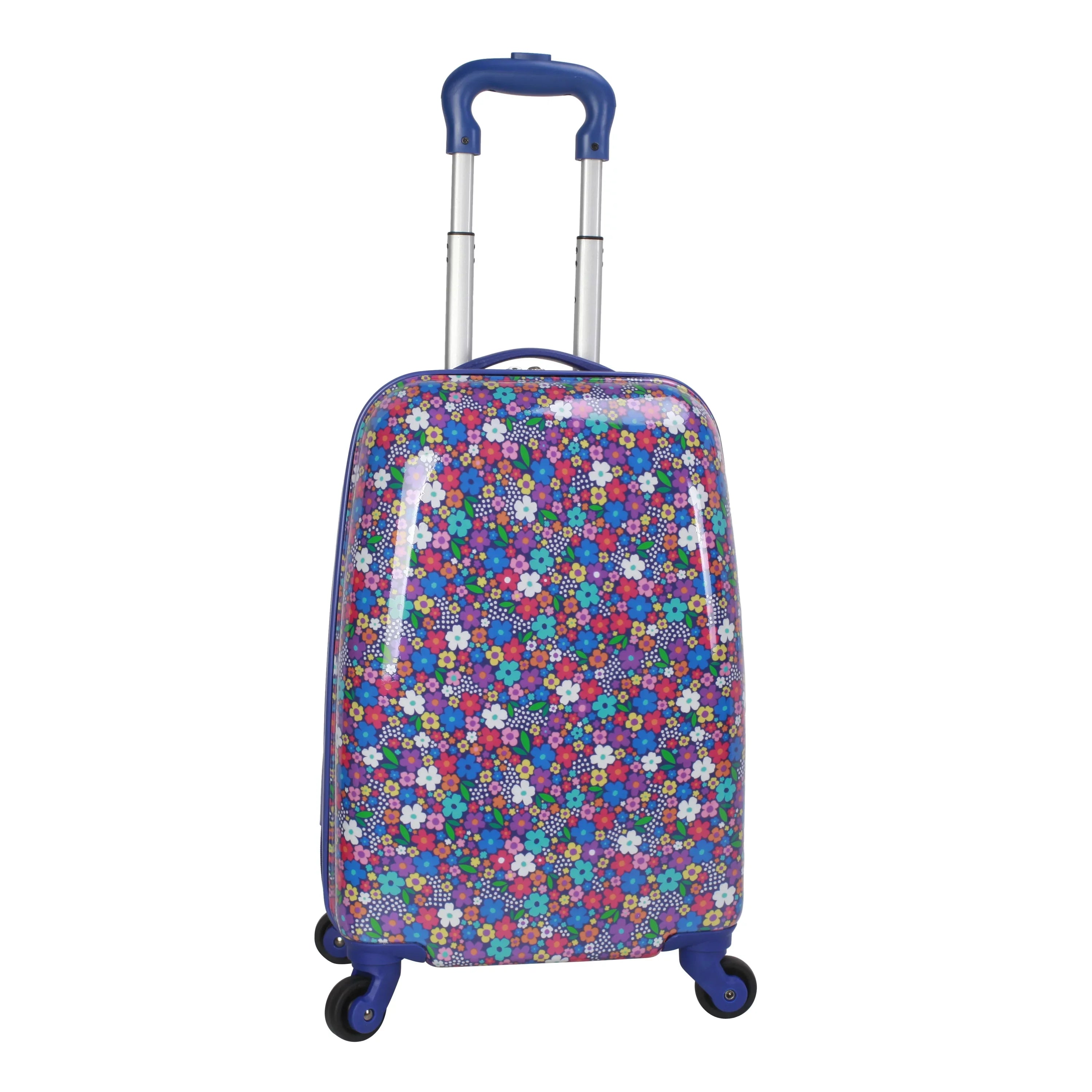 Protege 20 inch Hardside Kids / Child Pilot Travel Carry-on Luggage, Flower Print, Child