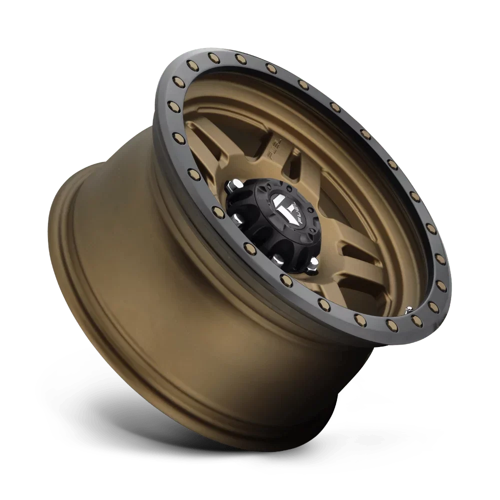 Fuel D583 Anza 20X9 6X135 1Et 110.1Cb Matte Bronze Black Bead Ring Wheel