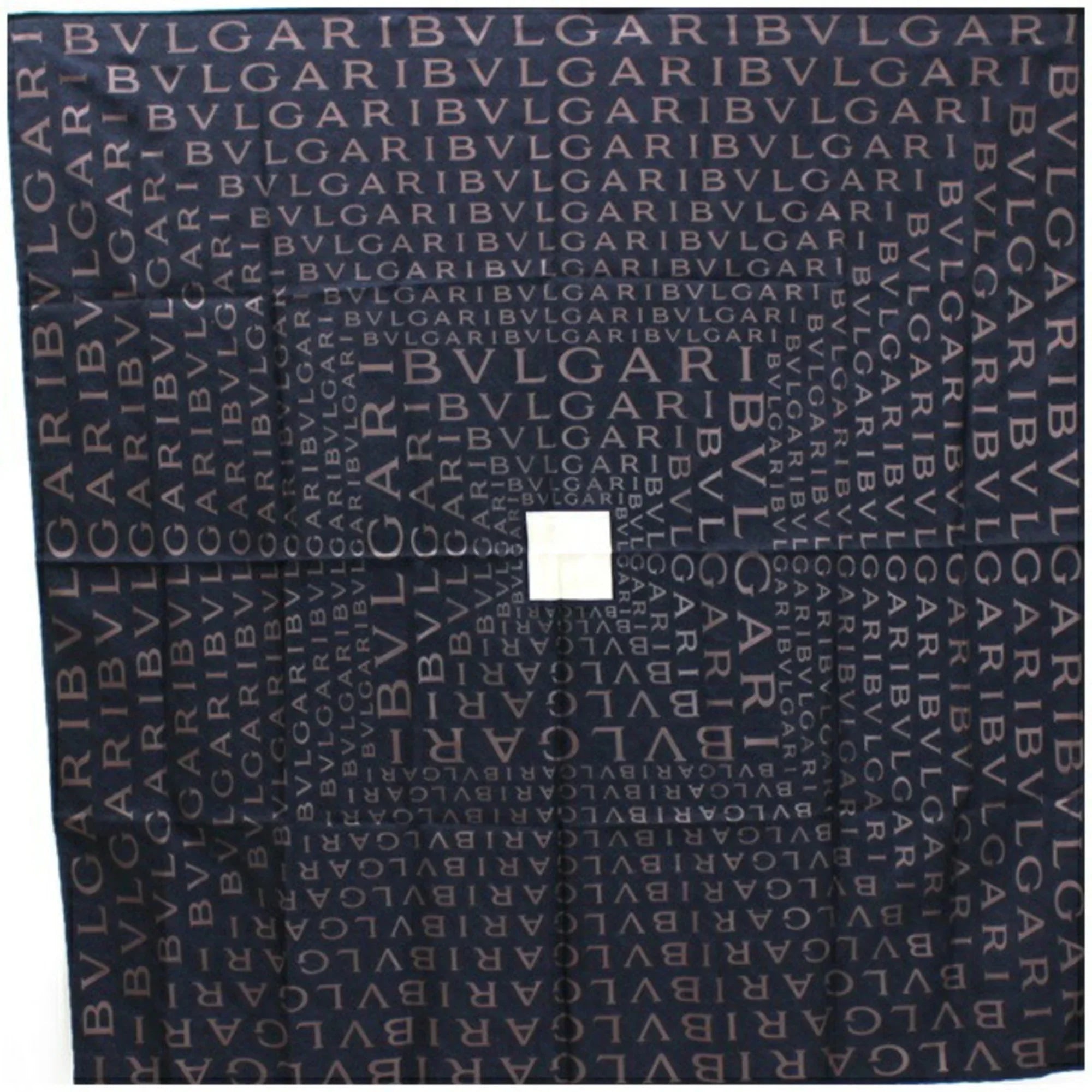 Pre-Owned Bvlgari Mania Silk Scarf Muffler Pattern Black BVLGARI | Ladies (Good)