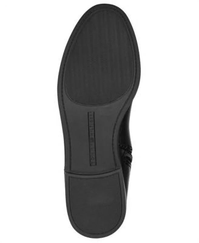TOMMY HILFIGER Womens Black Flex Gore Logo Padded Imina Block Heel Zip-Up Riding Boot 7 M WC