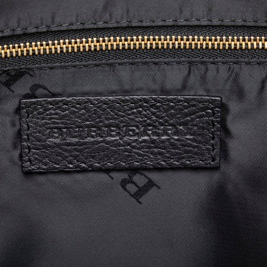 Pre-Owned Burberry Side Belt Metal Handbag Shoulder Bag Black Grain Calf Leather Women's BURBERRY (Good)