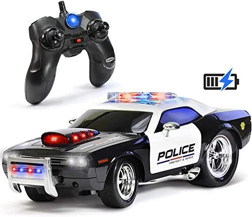 KidiRace RC Remote Control Police Car for Kids Tough Fun and Easy to Control