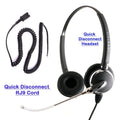 Desk Phone Headset for Cisco - Voice Tube Mic Binaural Headset with RJ9 Cisco Headset Adapter