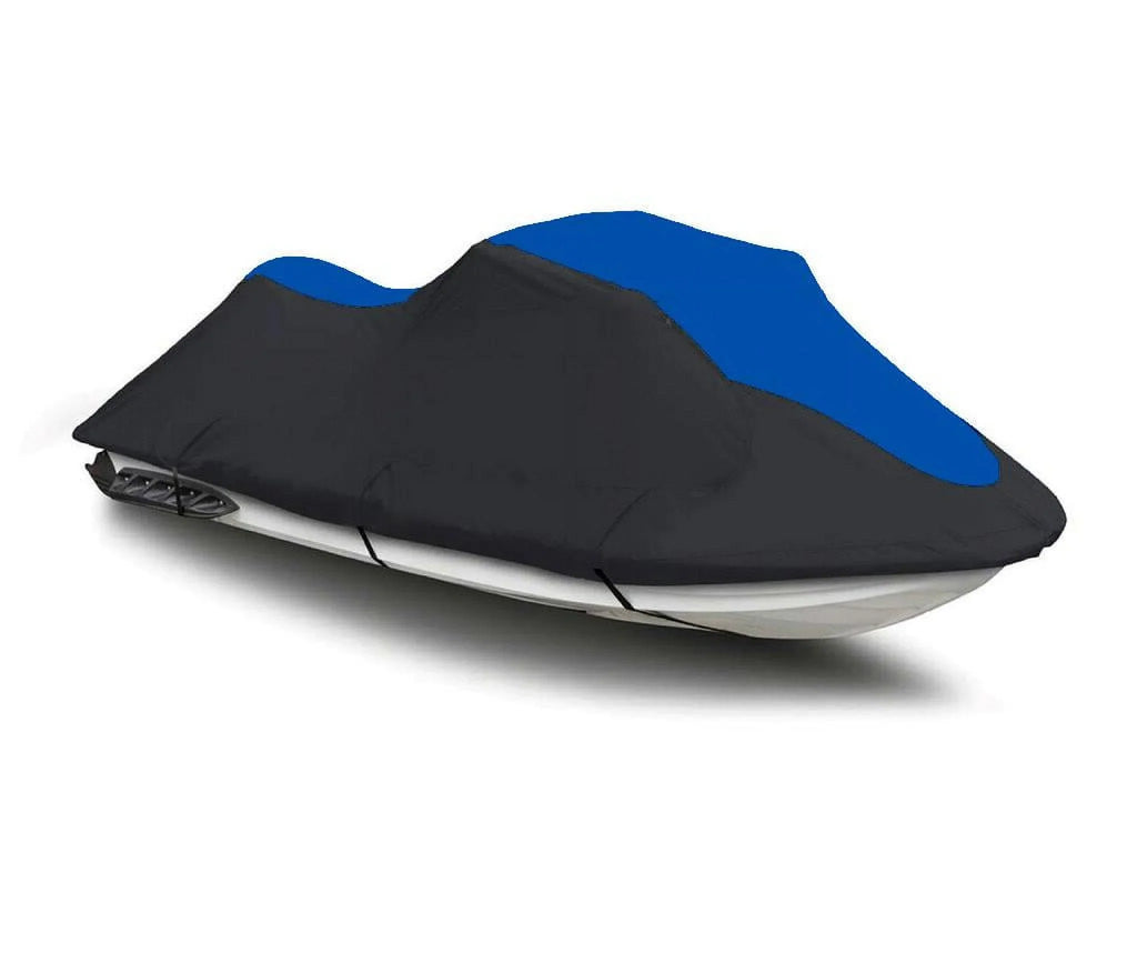 BLACK / BLUE HEAVY-DUTY, TOP OF THE LINE Cover Compatible for Bombardier Sea Doo Sea-Doo GTi LE RFI 2003 2004 2005 Jet Ski Cover