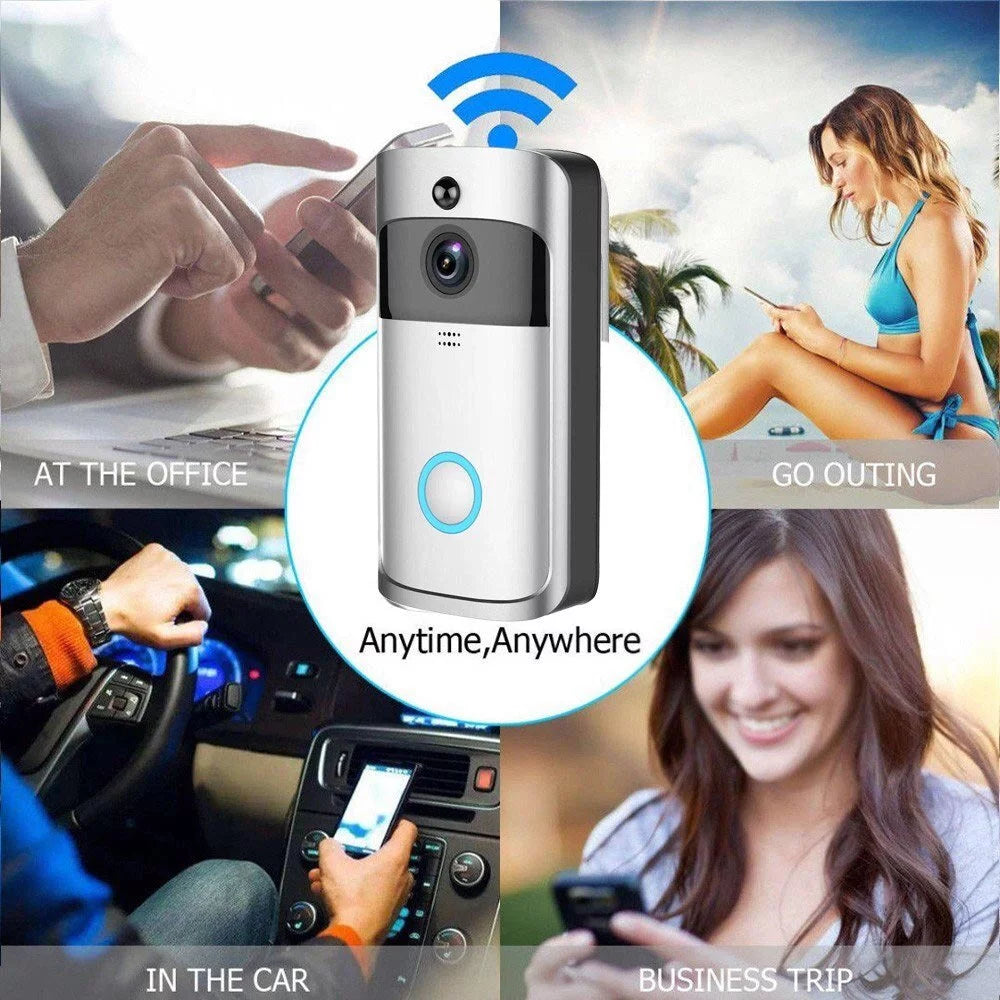 Smart WiFi Video Doorbell Camera Visual Intercom Motion Detection Night Vision Door Bell Wireless Home Security Camera Doorbell