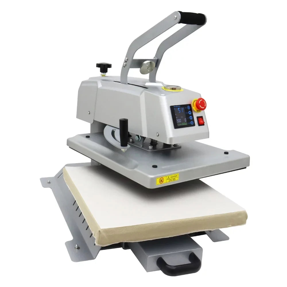 INTBUYING 16x20in Semi-Auto Heat Press Machine Magnetic Heat Sublimation Transfer T-Shirt Printing
