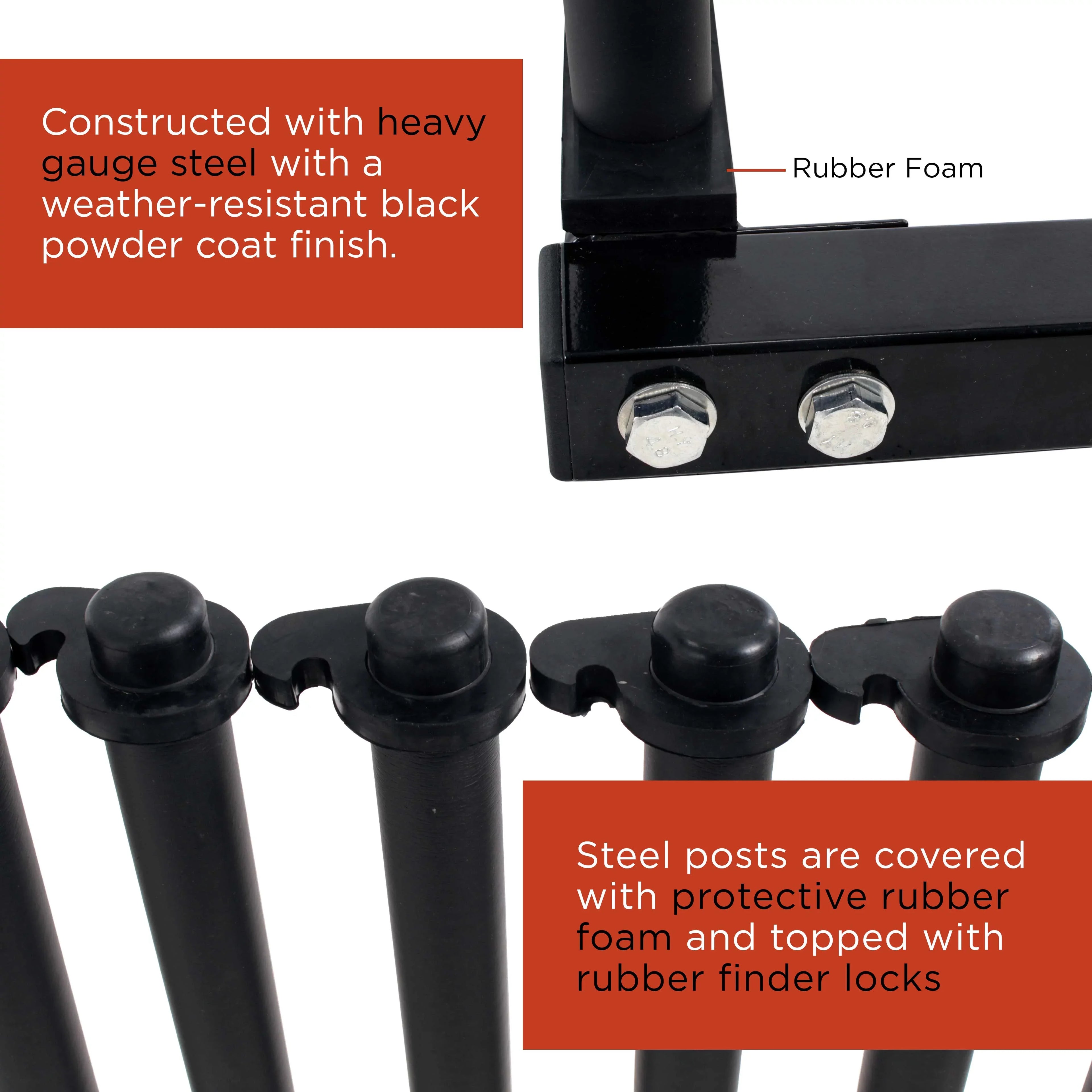 TCP Global 9-Lite Truck Bed Windshield Rack - Mobile 9 Slot Auto Glass Cargo Protection Management Rack - Safety Rubber Foam Pads, Mast Locks - Replacement Windshield Window Holder