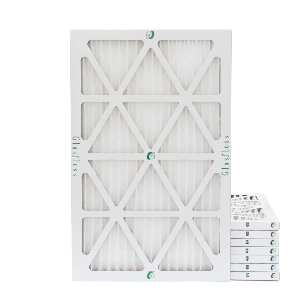 20x30x1 MERV 10 Pleated AC Furnace Air Filters by Glasfloss Industries. ( 8 Pack ) Exact Size: 19-5/8 x 29-5/8 x 7/8