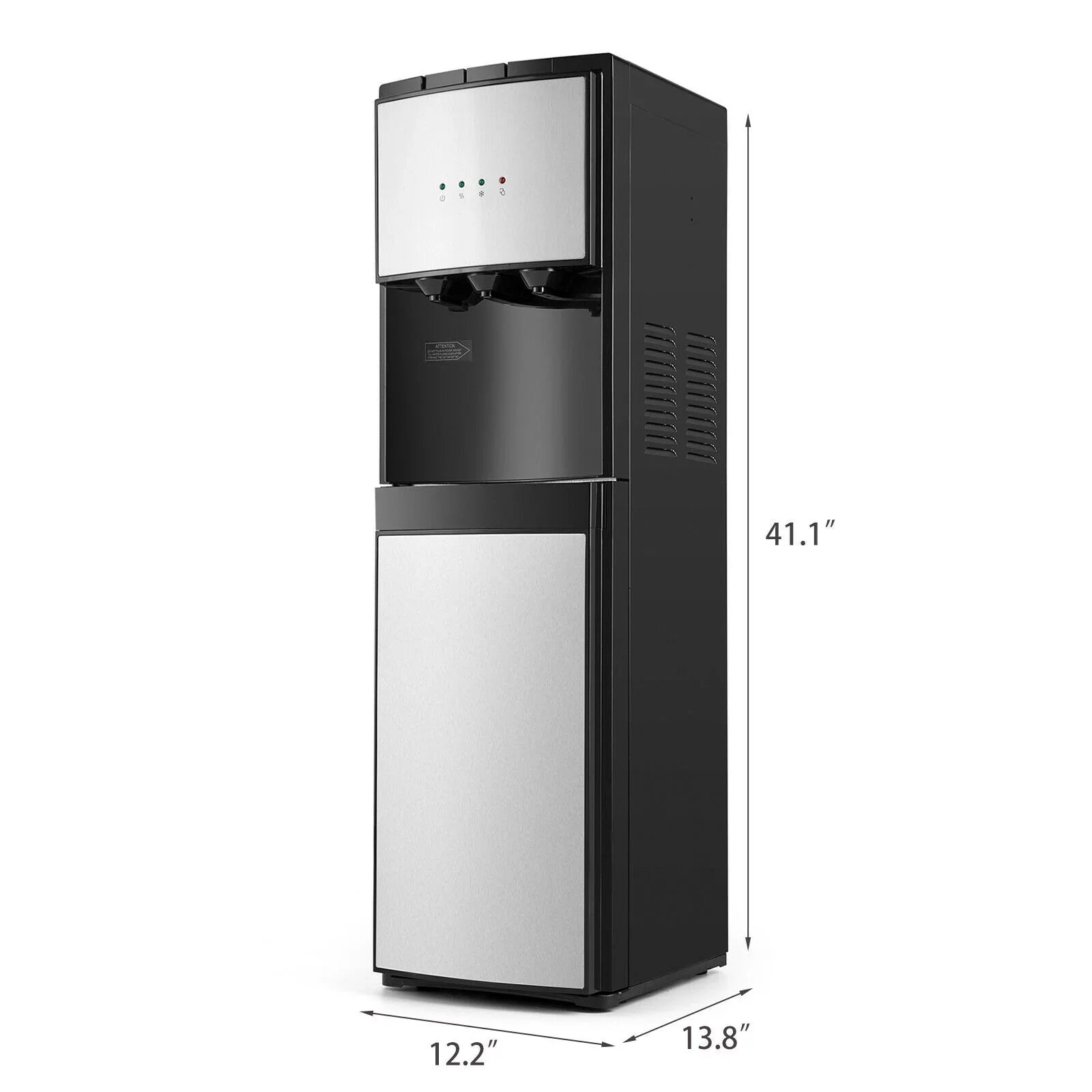 COSVALVE 5 Gallon Bottom Loading Hot Cold Normal Fluid Dispenser (Silver, Black)