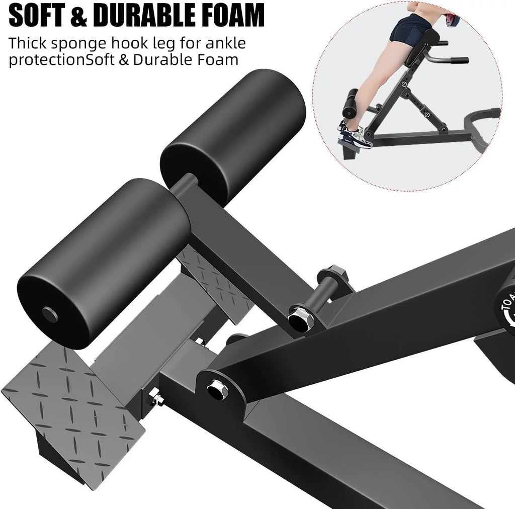 Denest Roman Chair Back Extension Machine - Lower Back Hyperextension Bench -Adjustable