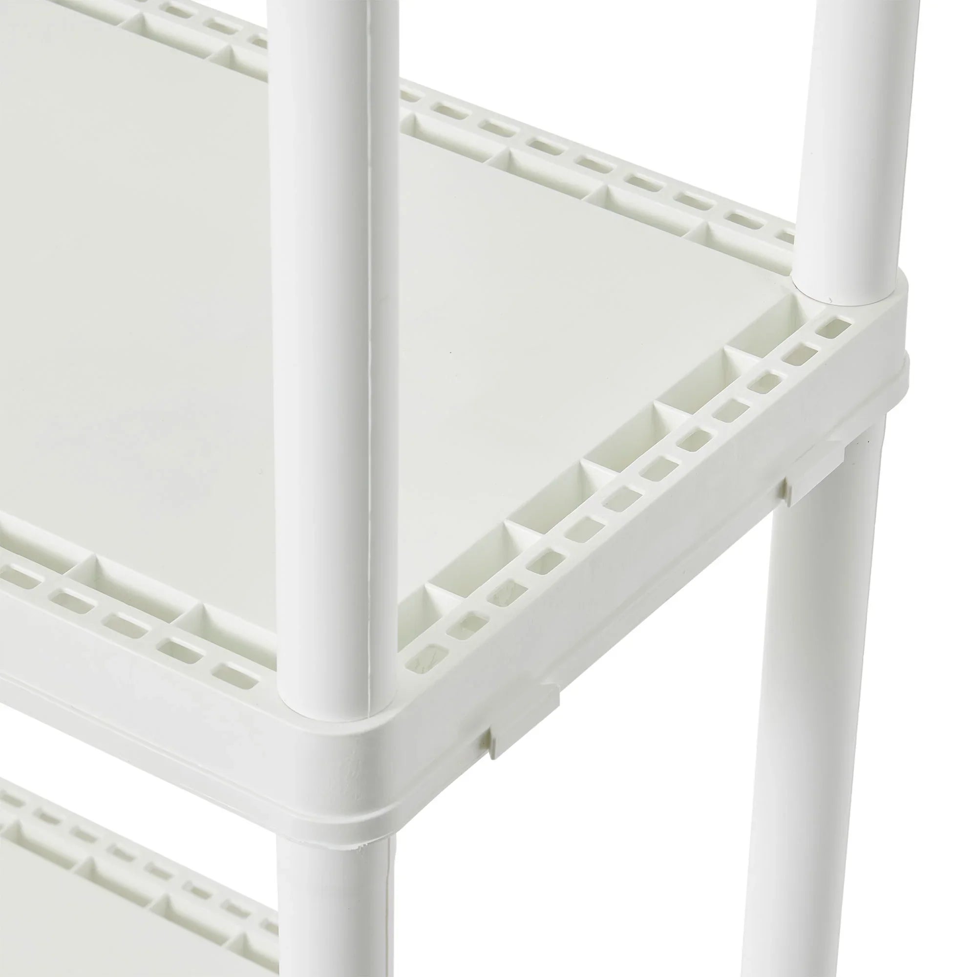 Gracious Living 4 Shelf Set Height Light Duty Storage Unit, White (2 Pack)