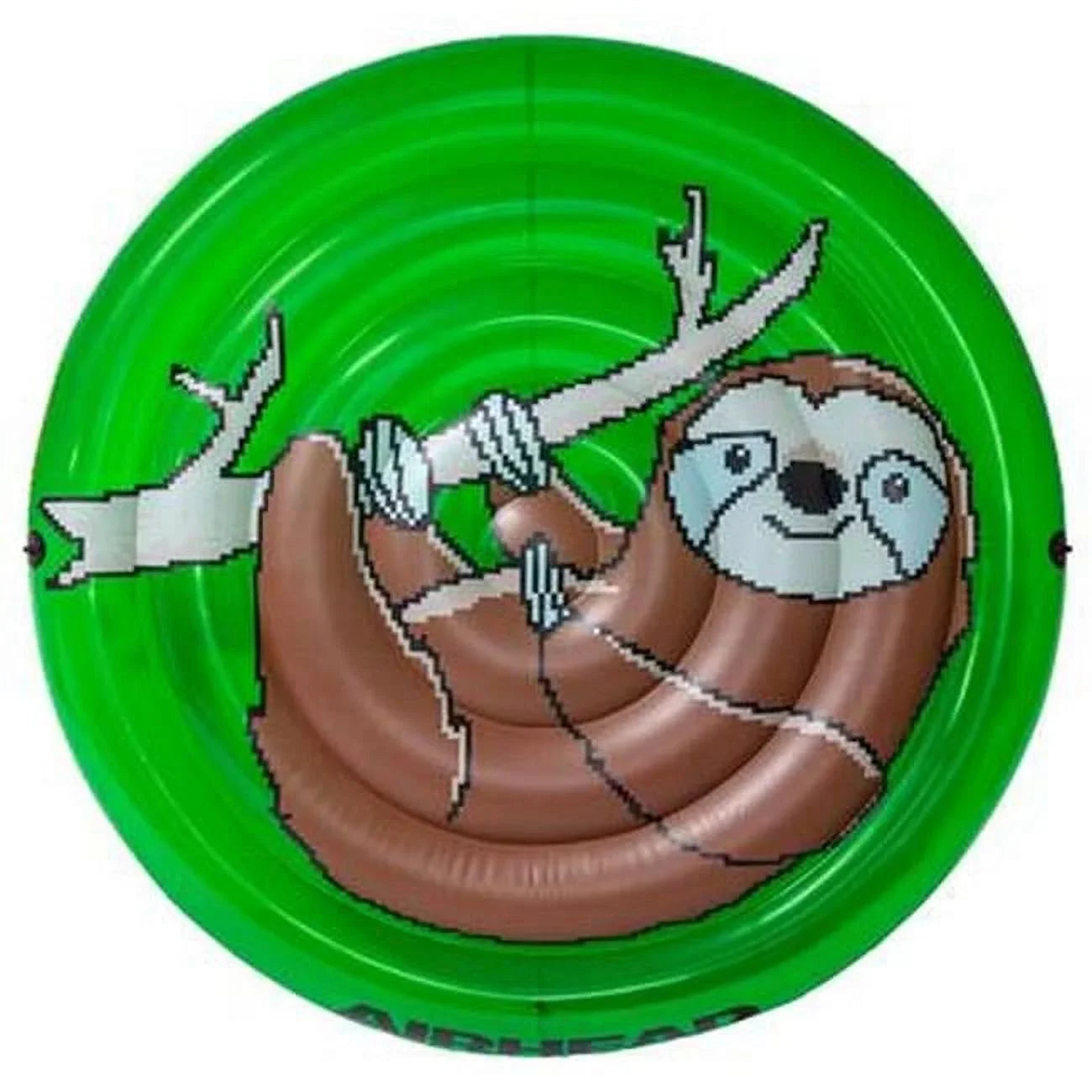 Airhead AHPF068 Sloth Pixel Pool Float, Green