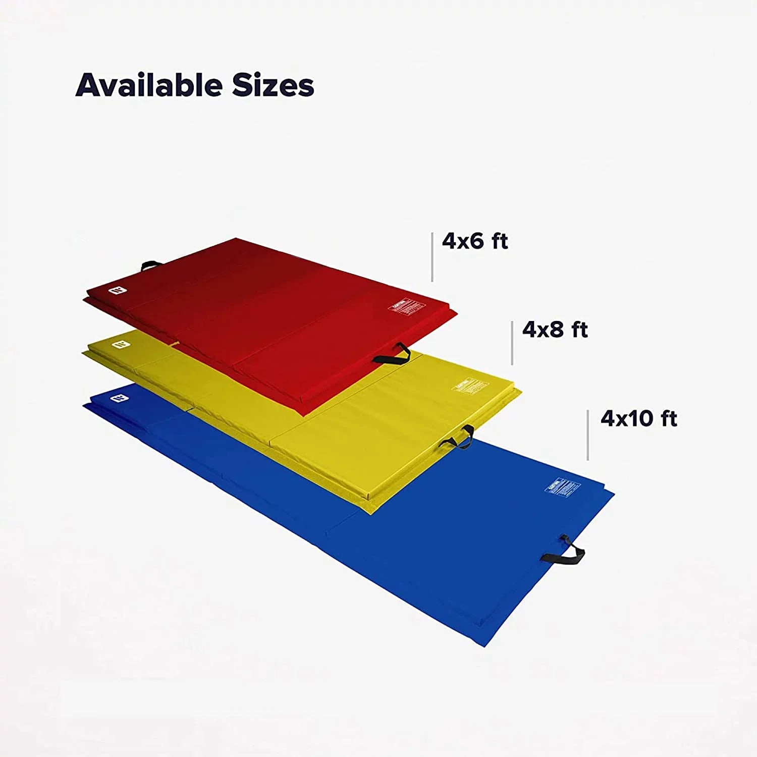 We Sell Mats Folding Personal Fitness Exercise Mat, 4' x 8' Multi-Color