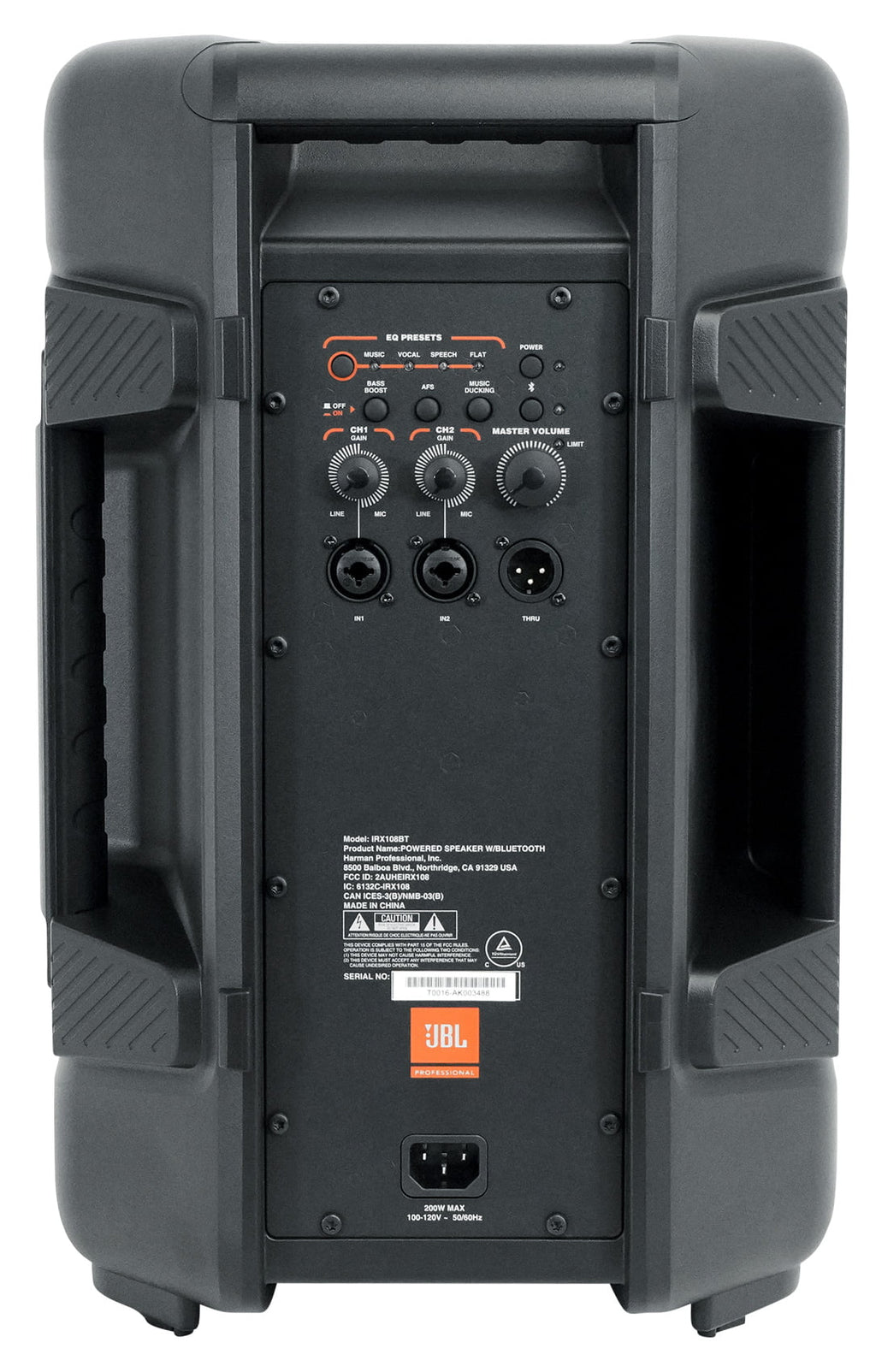 JBL IRX108BT 8" 1000w Powered DJ Portable PA Speaker w/ Bluetooth + Hand Truck