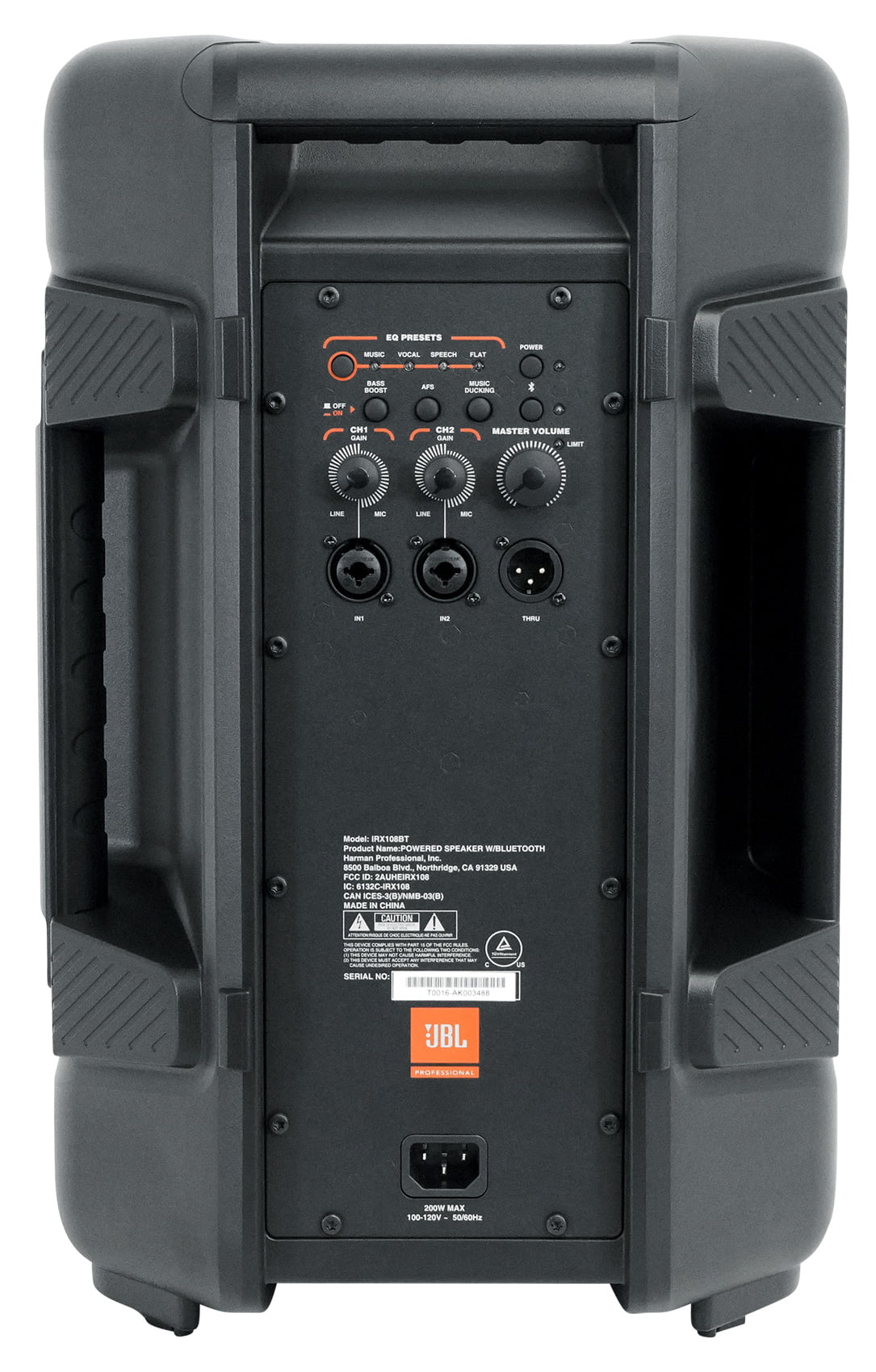 JBL IRX108BT 8" 1000w Powered DJ Portable PA Speaker w/ Bluetooth + Hand Truck