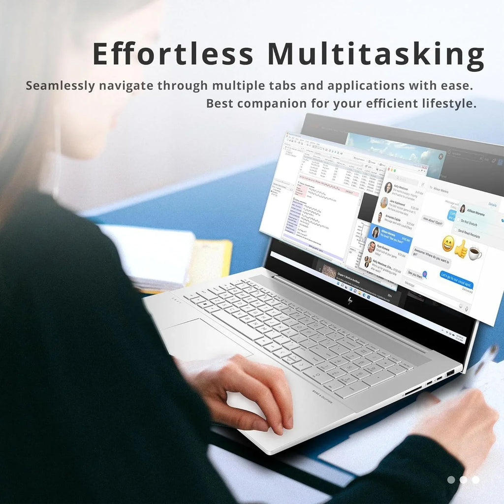 Envy x360 2-in-1 15.6" FHD Display Notebook Core i7-1260p, 64GB RAM, 2TB SSD, Backlit KB, HD Webcam, Iris Xe Graphics, Wi-Fi, Bluetooth, Win 11 Pro, Silver, 32GB USB Card