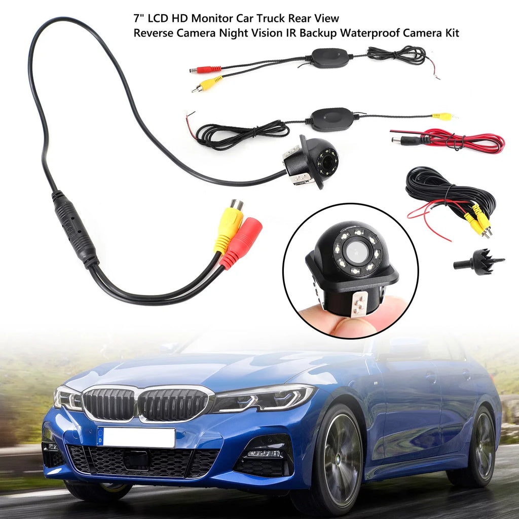 170° HD 8 LED CMOS Car Wireless Backup Rear View Reverse Camera Night View Kit
