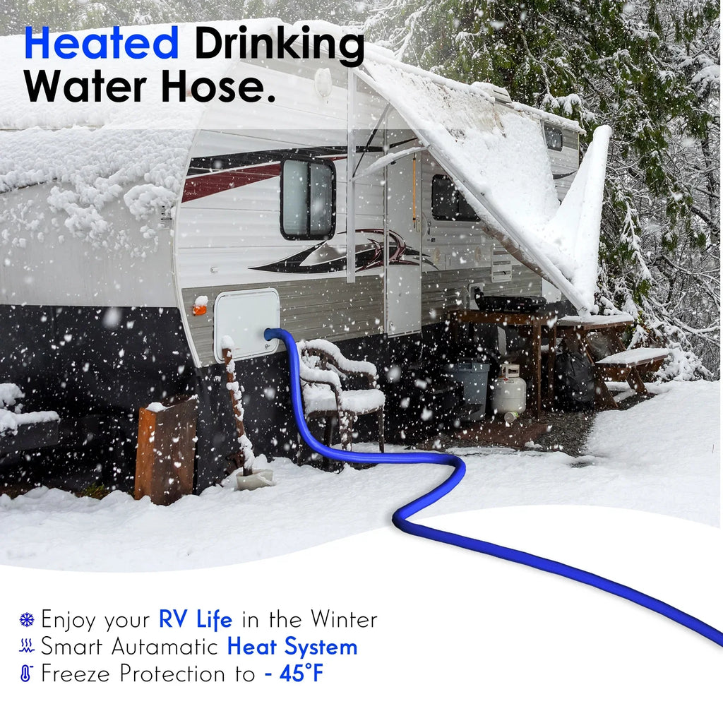 100FT Heated Liquid Hose for RV,-45 ,Antifreeze Drinking Garden Fluid Hose,Rv Accessories, Rv Liquid Hose,Rv