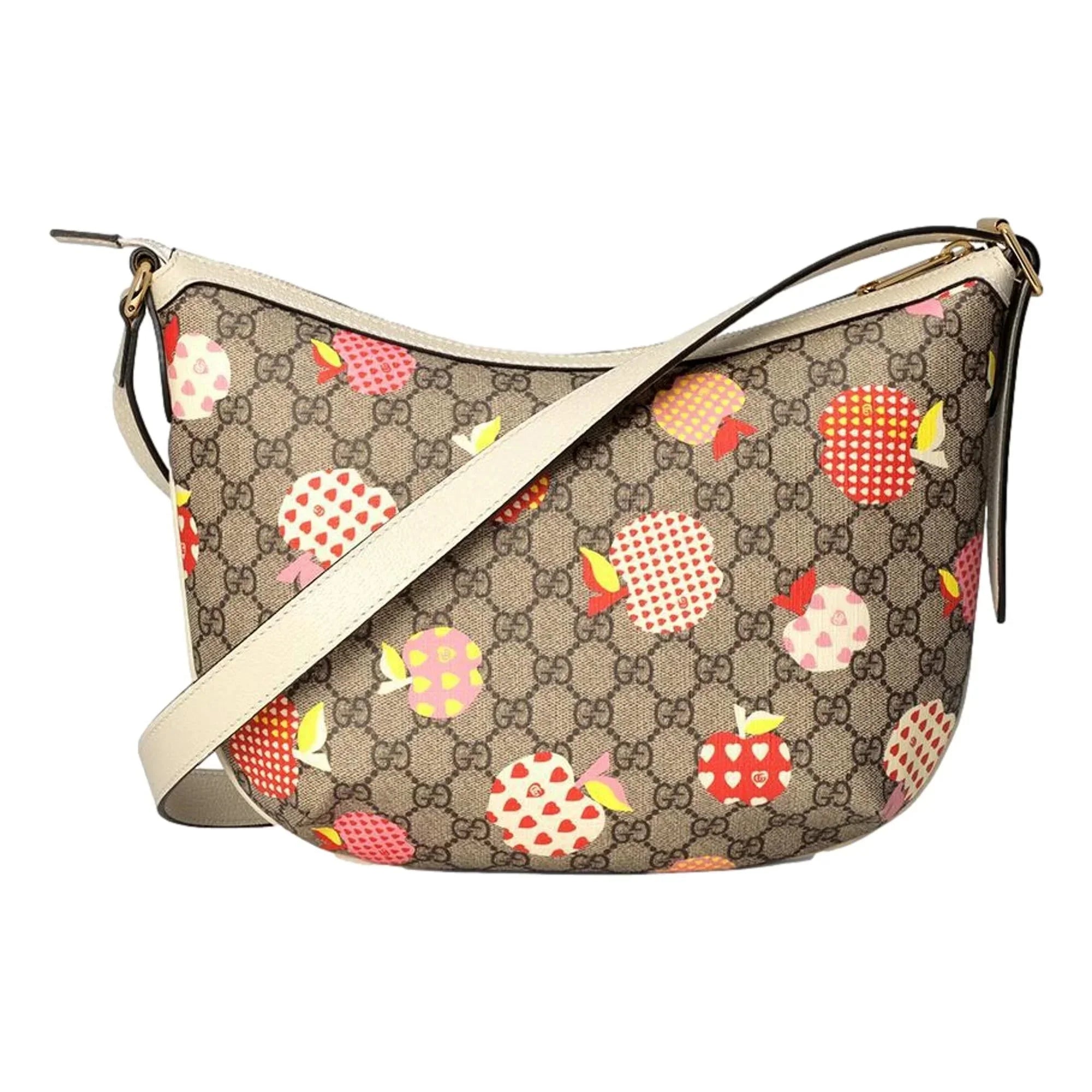 New Gucci Les Pommes GG Supreme Shoulder Bag 598125