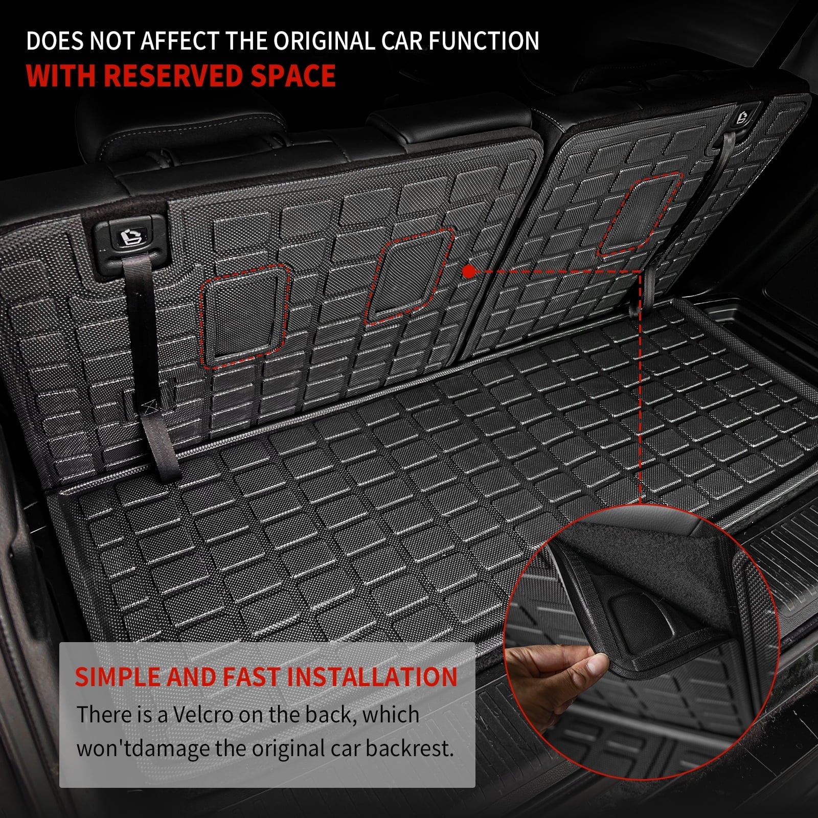 Fit 2023 2024 Honda Pilot Car Trunk Mat Cargo Liner TPE Pilot Accessories