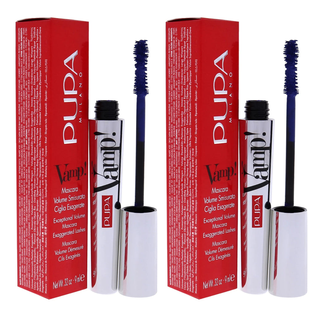 Pupa Milano Vamp! Mascara - 300 Deep Night - Pack of 2 , 0.32 oz Mascara