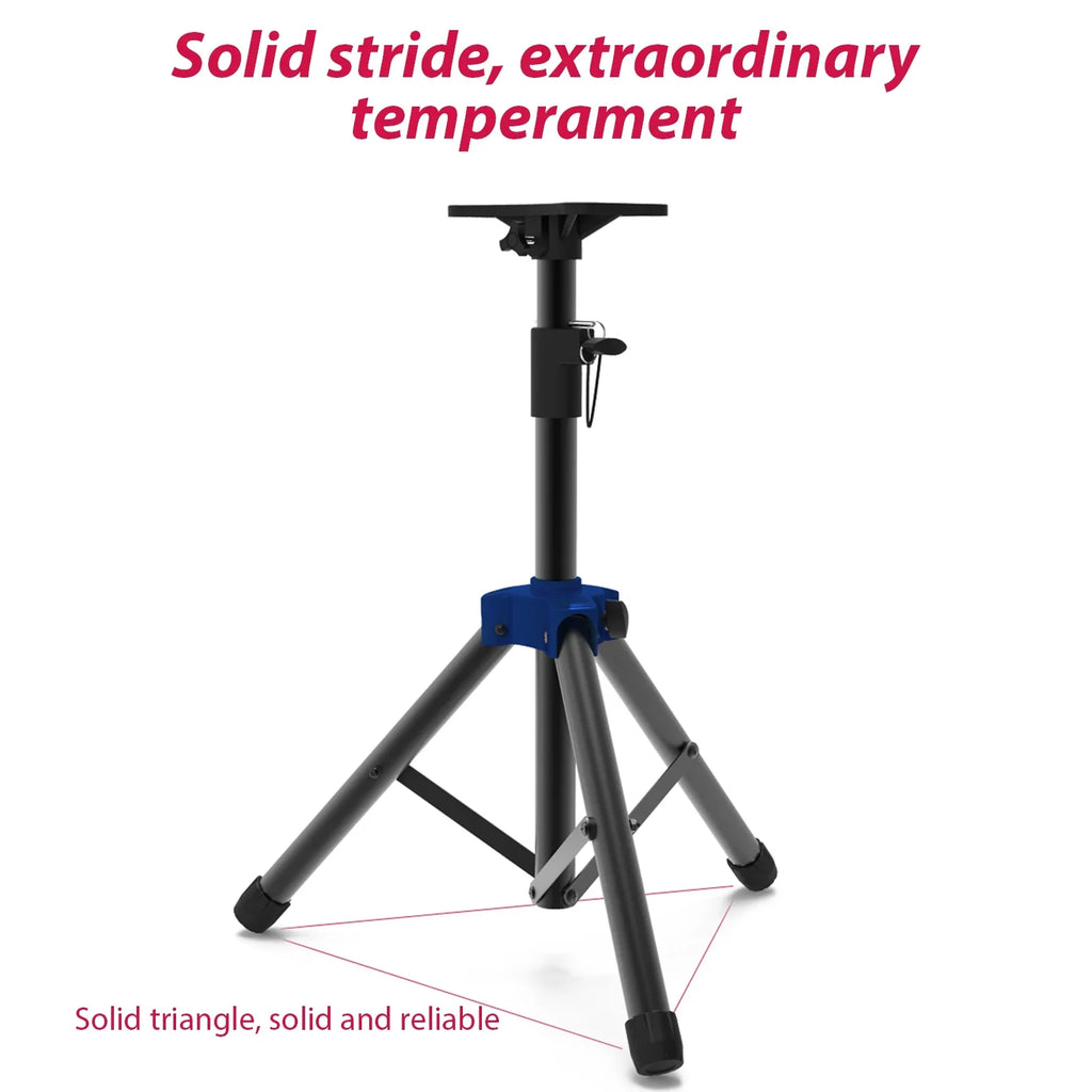 Speaker Stand Studio Speaker Tripod Stand Heavy Duty Telescoping Height Adjustable Non-slip Three-point Triangle Base Bracket for Capability Surround Sound