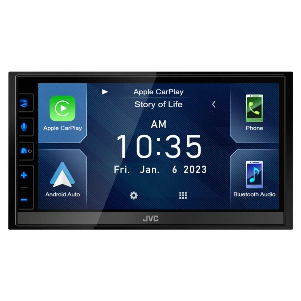 New JVC KW-M785BW 6.8" Shallow-Chassis Multimedia Receiver with Backup Camera