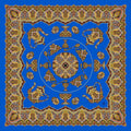 Noble Heritage Silk Shawl 6x36 inch Dark blue Traditions of Faberge Silk Square Shawl