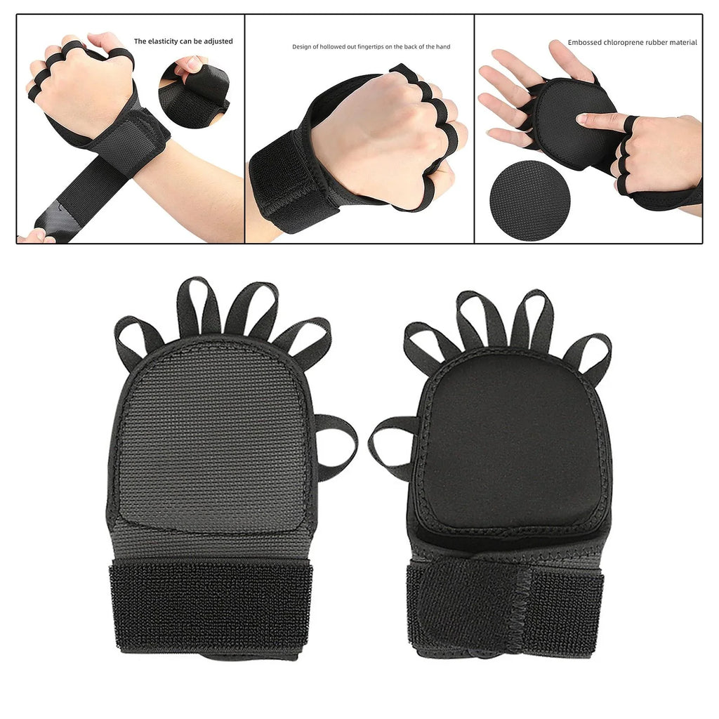 kesoto 4xGymnastics Hand Grips Power Lifting Grips for Shrugs Deadlifting Kettlebells
