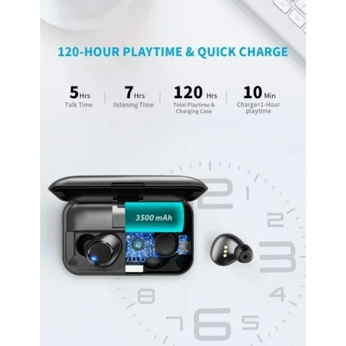 Wireless Earphones TWS Headphones True Stereo Earbuds w Mic Charging Case P5Y for Galaxy A30s A21 A20 A13 5G A12 5G A11 A10s A10e A03s A02s A01 - Sonim XP8 XP3 - Xperia 1