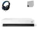 Xbox One X 1TB, 4K Ultra HD White Console Only with Headset BOLT AXTION Bundle Refurbished