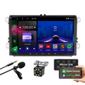 JMANCE 9 inch Android Car GPS Navigation for VW Volkswagen Golf Polo Tiguan Passat Jetta with Carplay Android Auto BT WiFi RDS DSP FM with Backup Camera