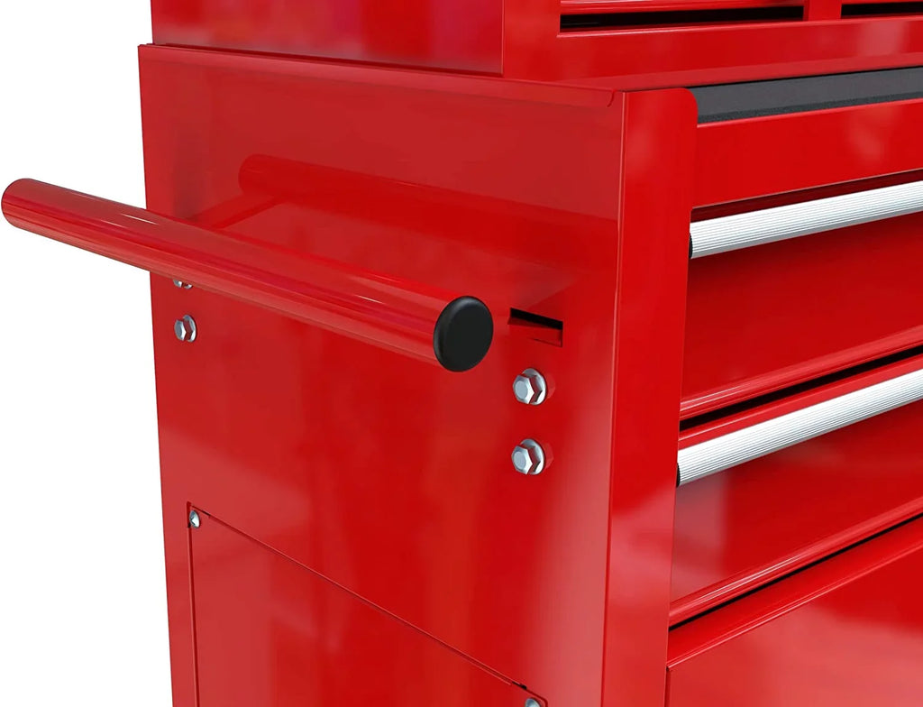 LoLado 8 Drawer Rolling Tool Chest with Wheels, High Capacity Tool Storage Cabinet & Tool Box Cart, Lockable Rolling Tool Chest with Drawers, Toolbox Organizer for Garage Warehouse Workshop - Red