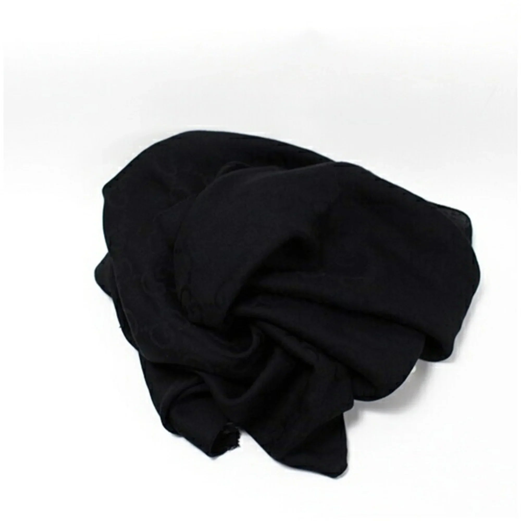 Pre-Owned Gucci Wool x Silk Stole Shawl Rectangular Black GG Pattern 165904 GUCCI Women's (Good)