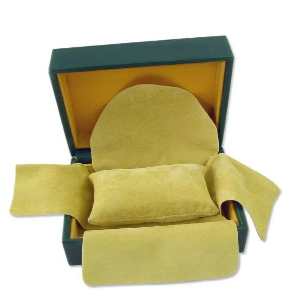 JewelrySupply Rolex Style Green Luxury Watch Box - Tan Inside