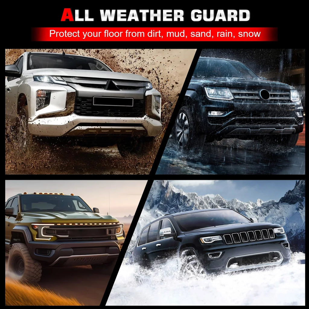 Ikon Motorsports Trunk Mat Compatible With 2021-2023 Ford Bronco 4-Door, Black Car Auto TPE 3D Molded Rear Cargo Cover All Weather Boot Liner Protector Pad