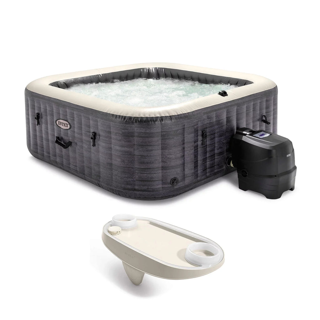 Intex PureSpa Plus Greystone Inflatable Hot Tub, 94 x 28", with Phone Tray