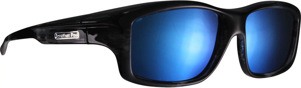 Yamba Blue Marble - Poly Polarized Gray with Blue Mirror Lens - Fits Over X-Large Eyewear - 146mm x 44mm
