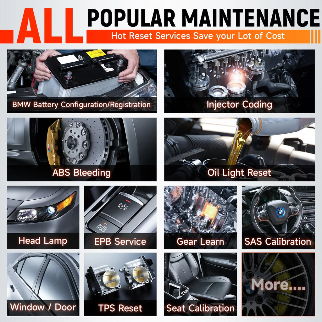 Foxwell NT710 BMW Car Scanner Bi-Directional Control Scan Tool Active Test OBD2 Scanner All Systems Diagnostic Tool 31+ Maintenance Services Automotive Code Reader for BMW MINI RR OBDII Automobiles