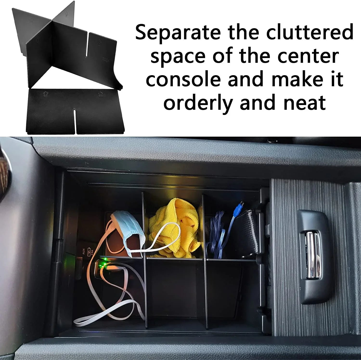 EDBETOS Center Console Organizer Insert Compatible with Honda Pilot 2016-2019 2020 2021 2022/ Ridgeline 2017-2023/ Passport 2019-2023 - Console Accessories