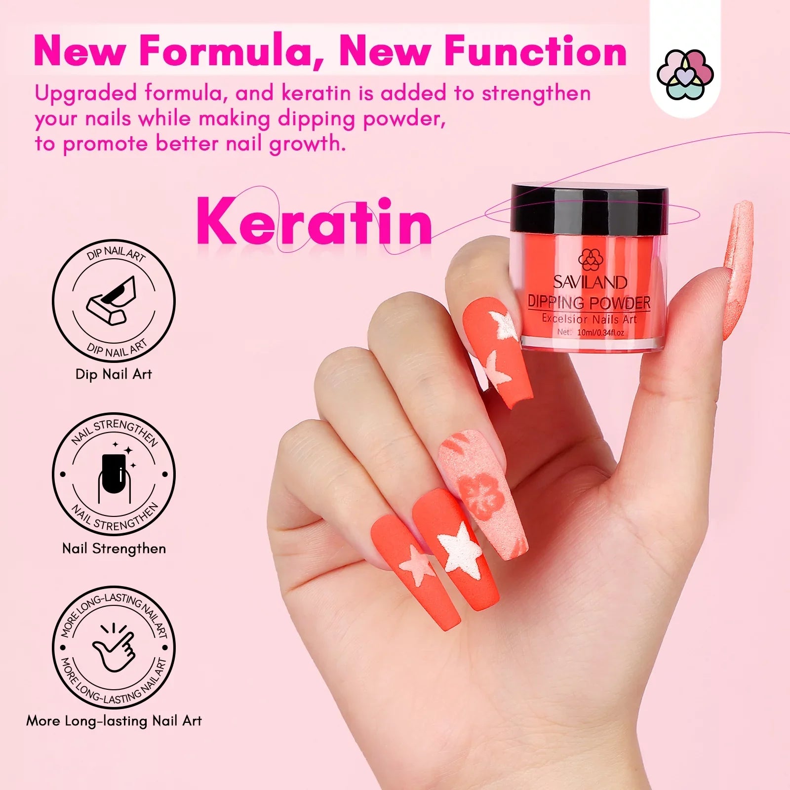 Saviland Keratin Dip Powder Nails Kit with Drill - 30 Colors Dipping Nail Powder Kit with Base and Top Coat Activator Dip Powder Liquids Set, Cuticle Oil and Electric Drill