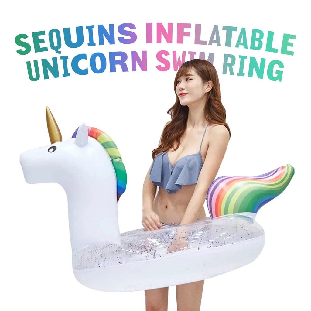 Pool Float Floatie Ride On with Fast Valves Large Rideable Blow Up Summer Beach Swimming Pool Party Lounge Raft Decorations Toys Kids Adults (48 inch)