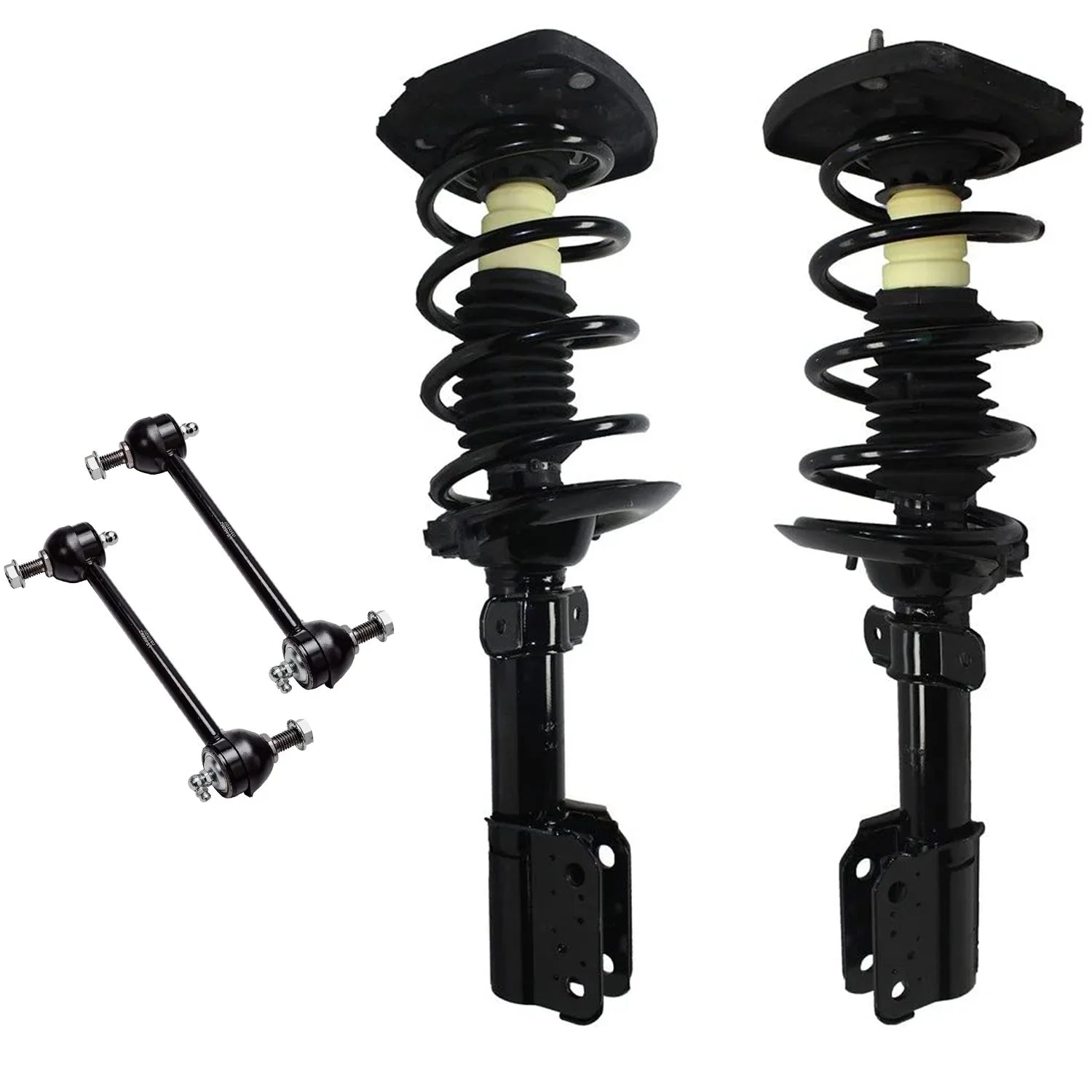 Detroit Axle - Rear Struts Sway Bars for 1997-2005 Buick Century 97-03 Pontiac Grand Prix 97-04 Regal [Excludes 18" Wheels] Complete 2 Struts with Coil Spring 2 Sway Bar Links Replacement