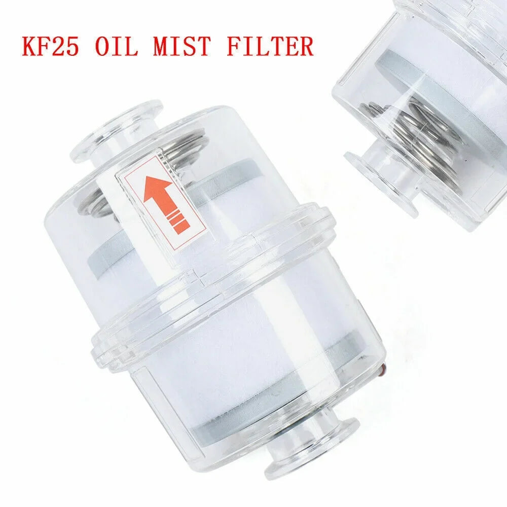 fit Vacuum Pump Fume Separator Exhaust Filter KF25 Interface Oil Mist Filter