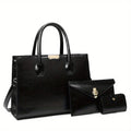 MICHROE Vintage Vegan Tote Bag Set Top Handle Satchel Women‘s Luxury Handbag Shoulder Purse & Crossbody Bag