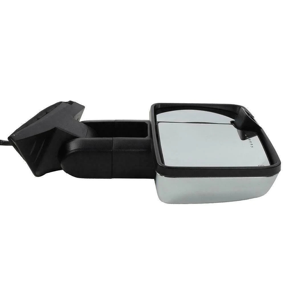 Power Heated Chrome Towing Mirrors For Chevrolet Gmc Led Signal&Backup Lamp