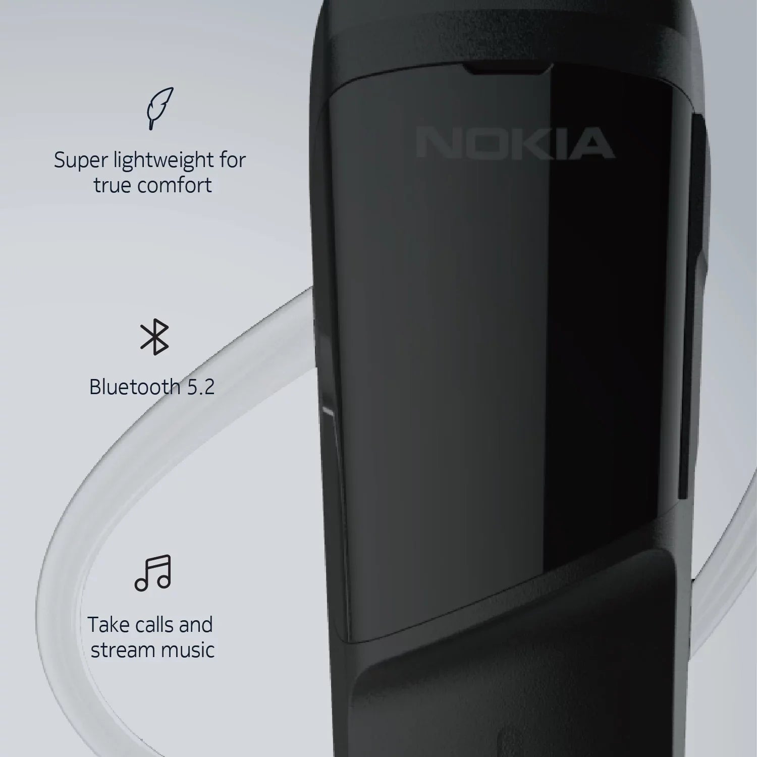 Nokia Wireless Bluetooth Clarity Solo Bud + Single Ear Headset. Answer calls, stream music hands free.