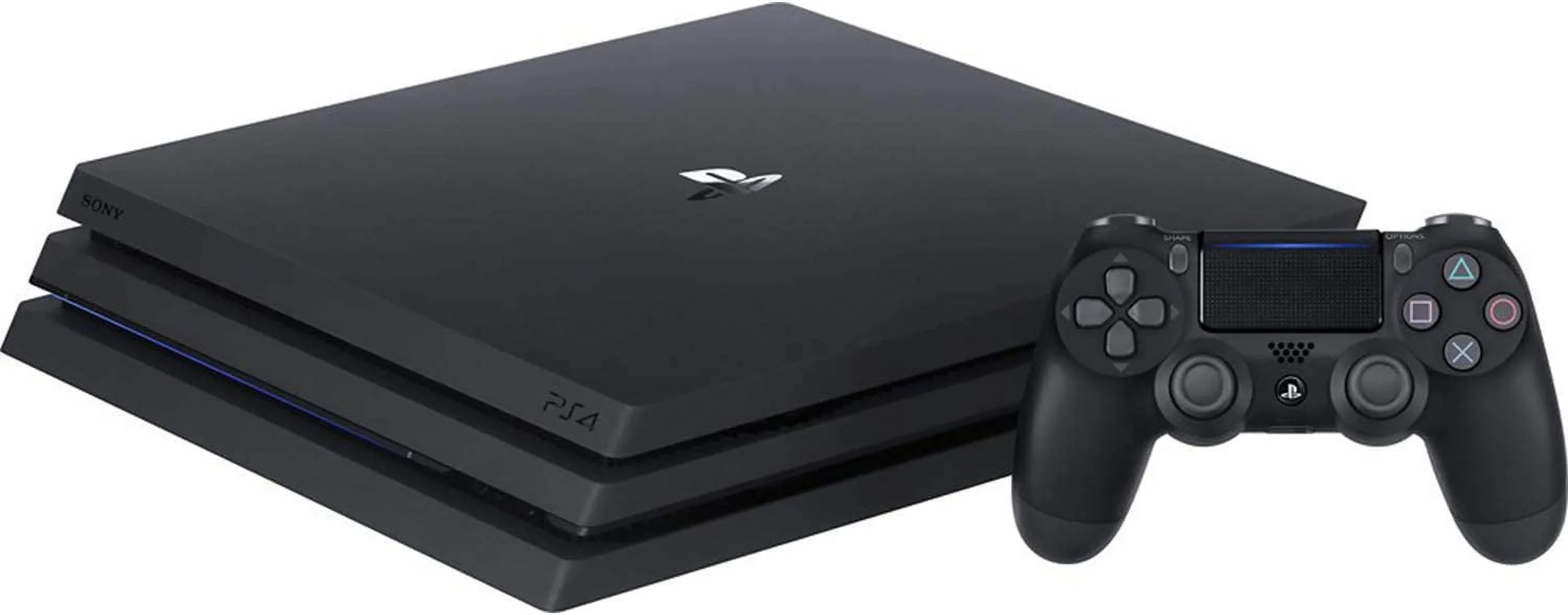 PlayStation 4 Pro 1TB Gaming Console Black Headset With BOLT AXTION Cleaning Kit Bundle Like New