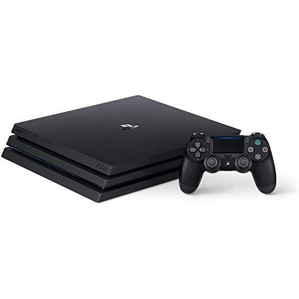PlayStation 4 Pro 1TB Gaming Console Black with Charging Dock Headset 2 Controller Bolt Axtion Like New